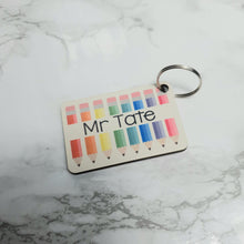 Load image into Gallery viewer, Multicoloured Pencil Keyring

