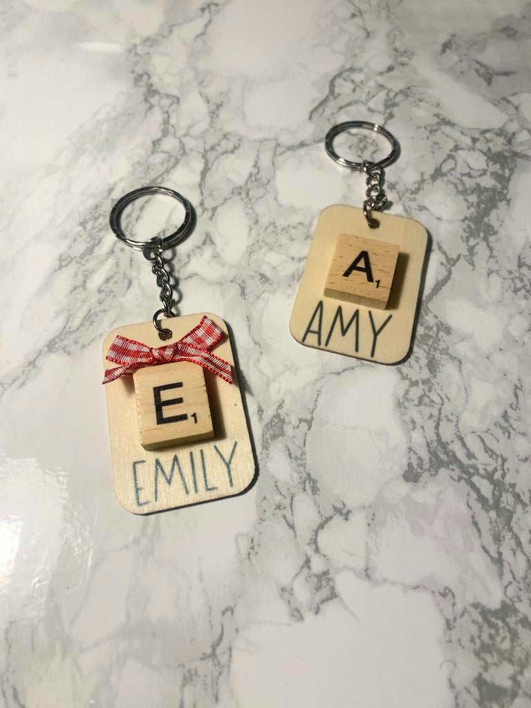 Class Set Personalised Initial keyring