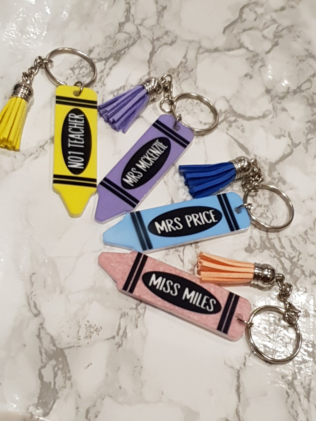 Personalised Crayon Keyring