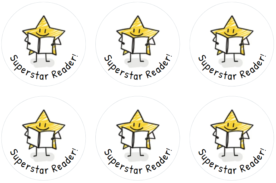 Superstar reader Stickers
