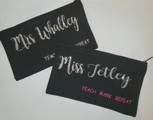 Load image into Gallery viewer, Personalised &#39;teach mark repeat&#39; pencil case
