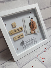 Load image into Gallery viewer, I love you scrabble frame .
