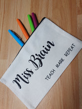Load image into Gallery viewer, Personalised &#39;teach mark repeat&#39; pencil case
