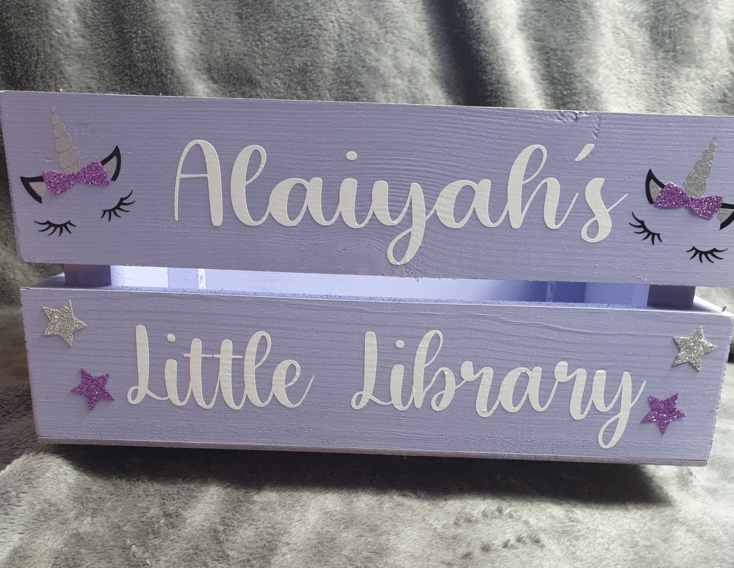 Personalised 'Unicorn' Book Crate