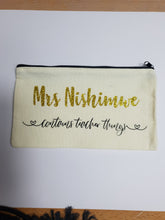 Load image into Gallery viewer, Personalised &#39;contains teacher things&#39; pencil case
