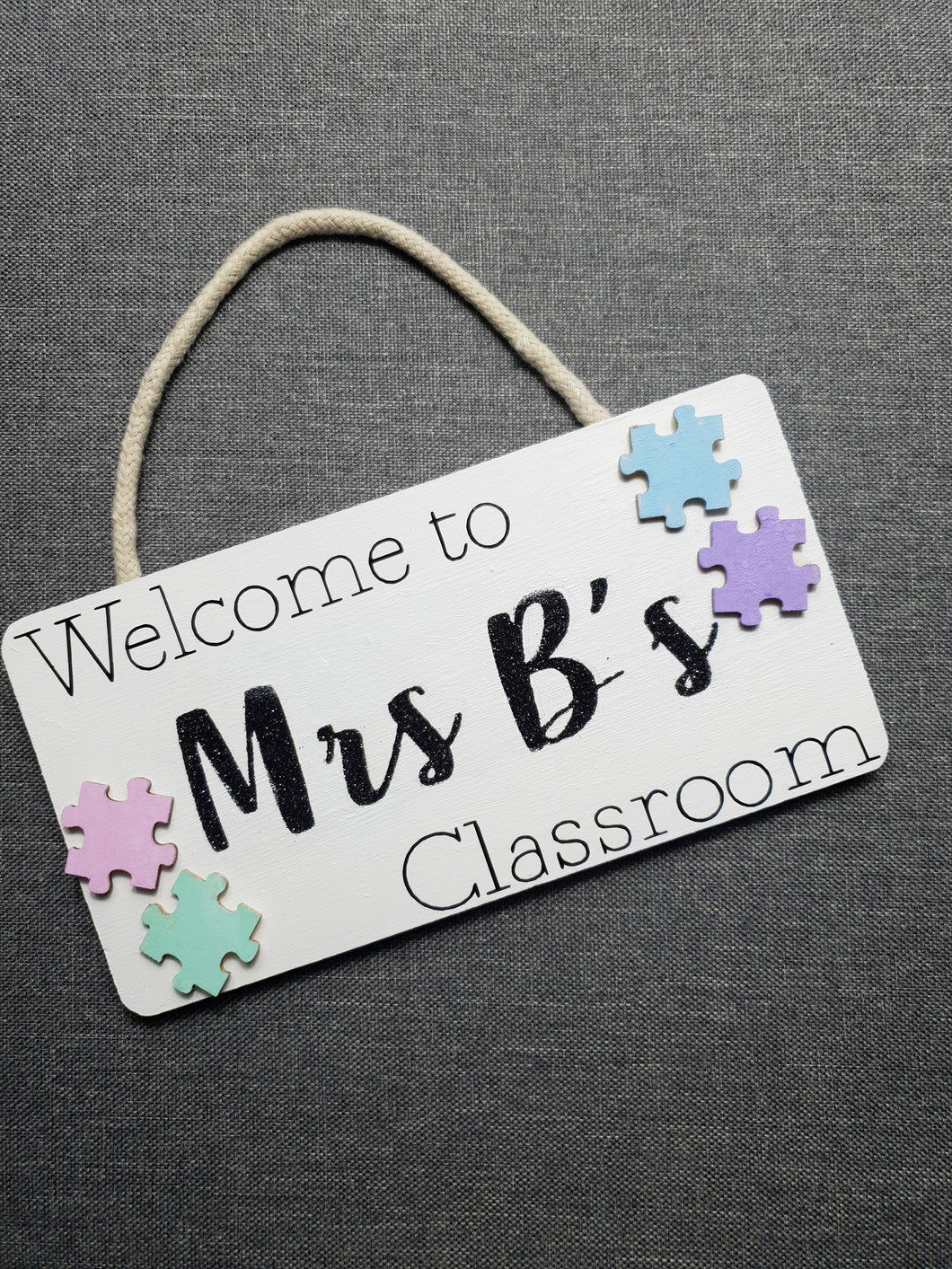 Personalised 'Welcome to' Classroom Plaque