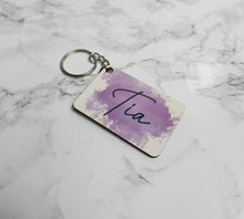 Load image into Gallery viewer, Personalised &#39;colour splash&#39; Keyring
