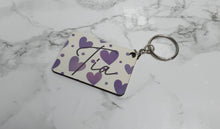 Load image into Gallery viewer, Personalised &#39;hearts&#39; Keyring
