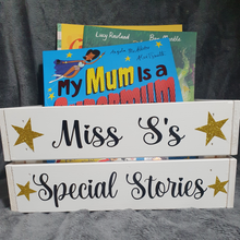 Load image into Gallery viewer, Teacher Personalised &#39;Double Star&#39; Book Crate
