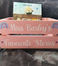 Load image into Gallery viewer, Teacher Personalised &#39;Rainbow&#39; Book Crate
