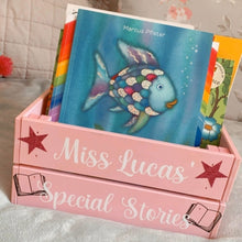 Load image into Gallery viewer, Teacher Personalised &#39;Book &amp; Star&#39; Book Crate
