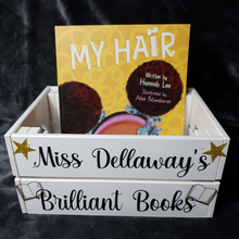 Load image into Gallery viewer, Teacher Personalised &#39;Book &amp; Star&#39; Book Crate

