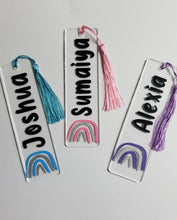 Load image into Gallery viewer, Personalised Bookmarks &#39;Rainbow&#39;  (class set up to 30)
